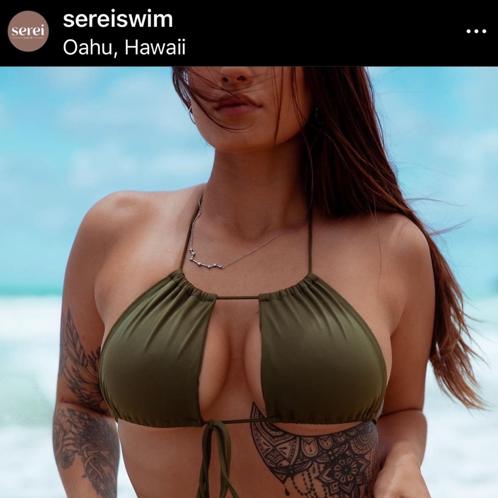 Serei Swim Olive MultiWay Bikini Top Medium